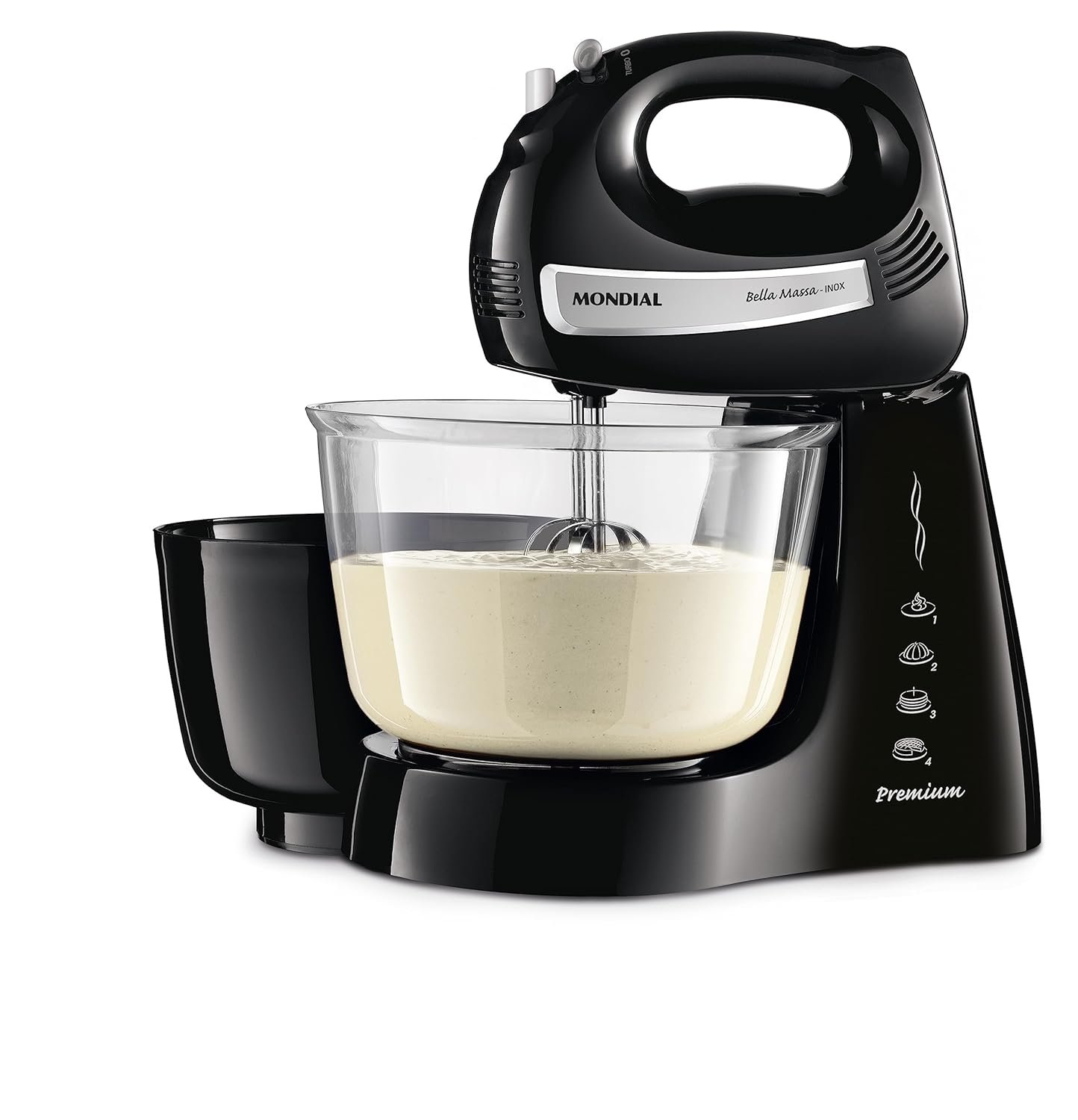 Batedeira Mondial 500W Bela Massa Preto/Inox