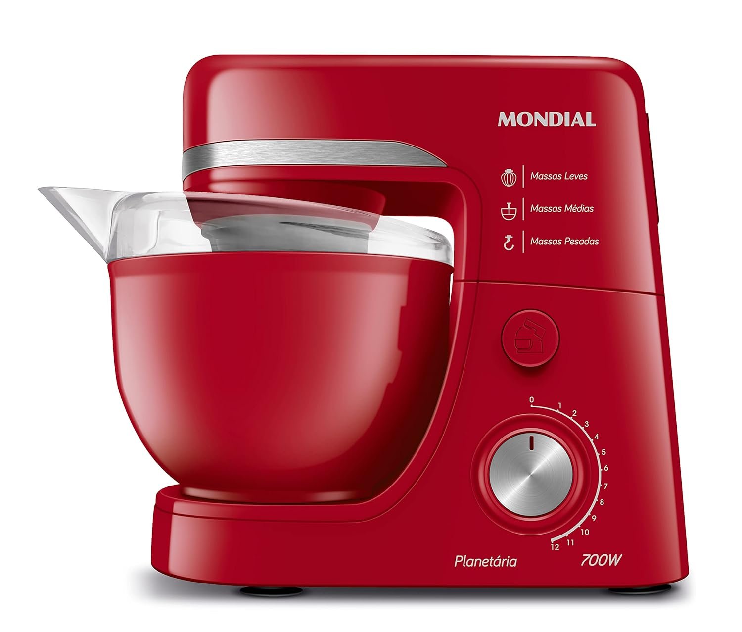 Batedeira Planetária Mondial 700W Vermelha