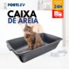 Caixa de Areia Plástica Multiuso para Gatos