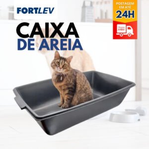 Caixa de Areia Plástica Multiuso para Gatos