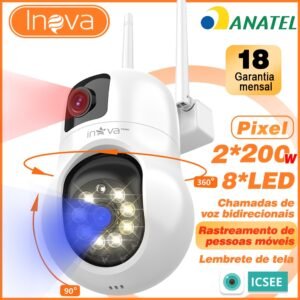 Câmera de Segurança Wi-Fi 360° Externa