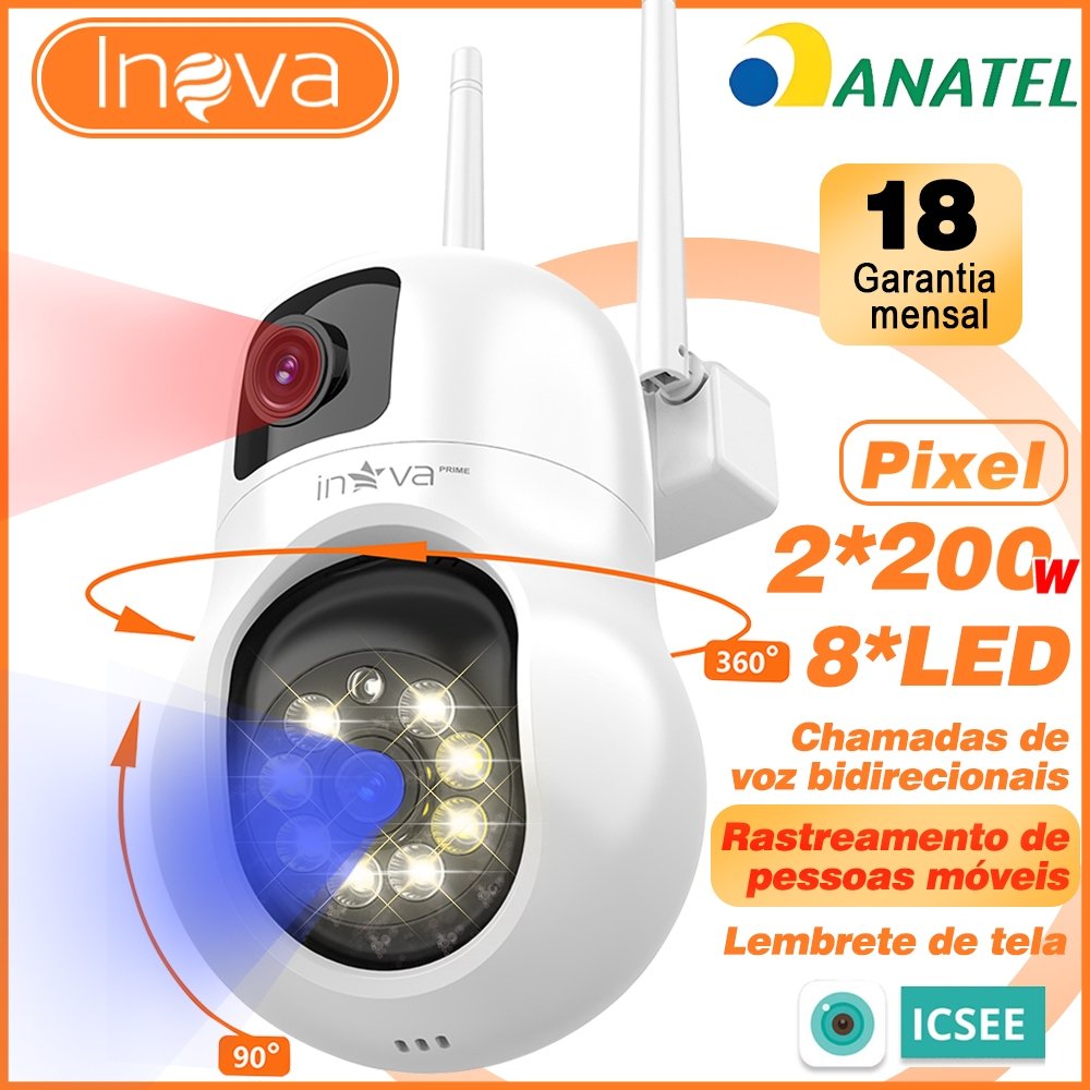 Câmera de Segurança Wi-Fi 360° Externa