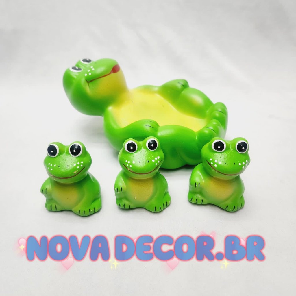 Conjunto de Enfeites de Sapos Decorativos