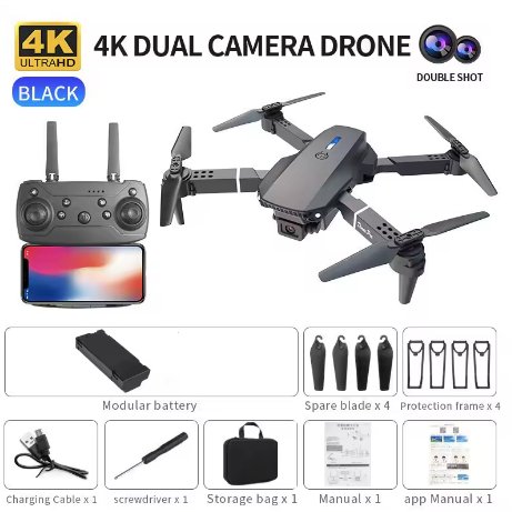 Drone Profissional E88 com Câmera