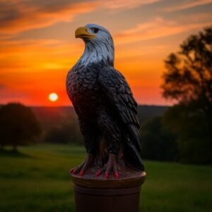 Estátua Gavião em Gesso para Decoração