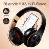 Fones de Ouvido Bluetooth Ouro com Microfone