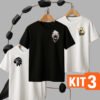 KIT 3 Camisetas Masculinas 100% Algodão