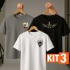 Kit 3 Camisetas Masculinas 100% Algodão