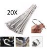 Kit de 20 Abraçadeiras Zip Tie em Aço Inox