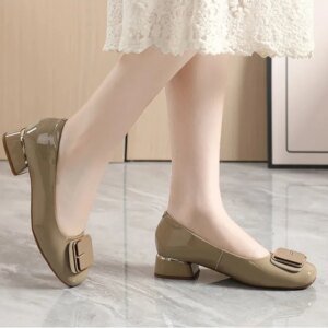 Mocassins de Couro Genuíno Femininos Primavera