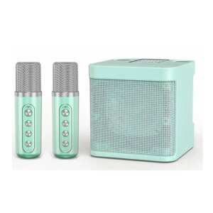 Máquina de Karaokê Portátil com Microfones Sem Fio