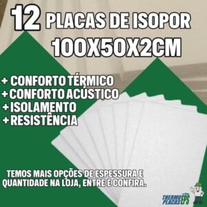 Pacote de Isopor Antichamas 12 Placas