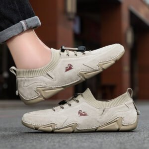 Sapatos Masculinos de Couro Cano Baixo