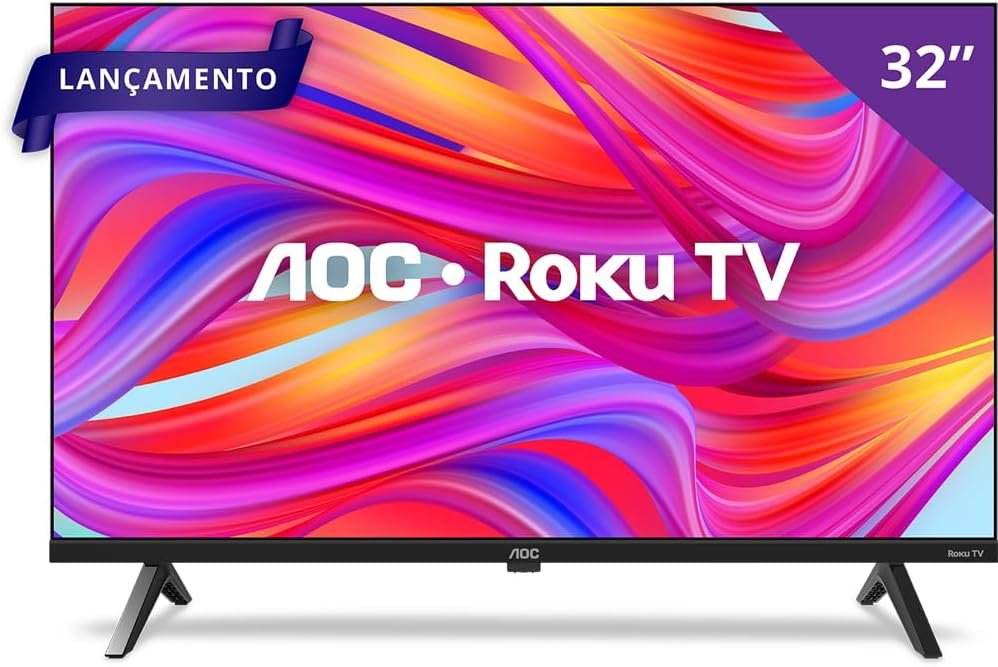 Smart TV AOC 32'' Roku HD com Wi-Fi