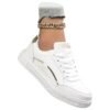 Tênis Casual Feminino Branco Retrô Clássico