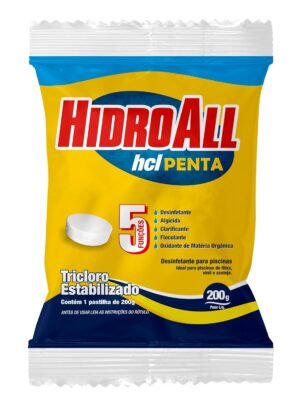HidroAll Cloro para piscinas hcl Penta pastilha 200g