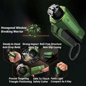 Mini carro do martelo de segurança do carro aa25 com um martelo de escape multifuncional para quebrar o vidro martelo de resgate janela do carro um segundo